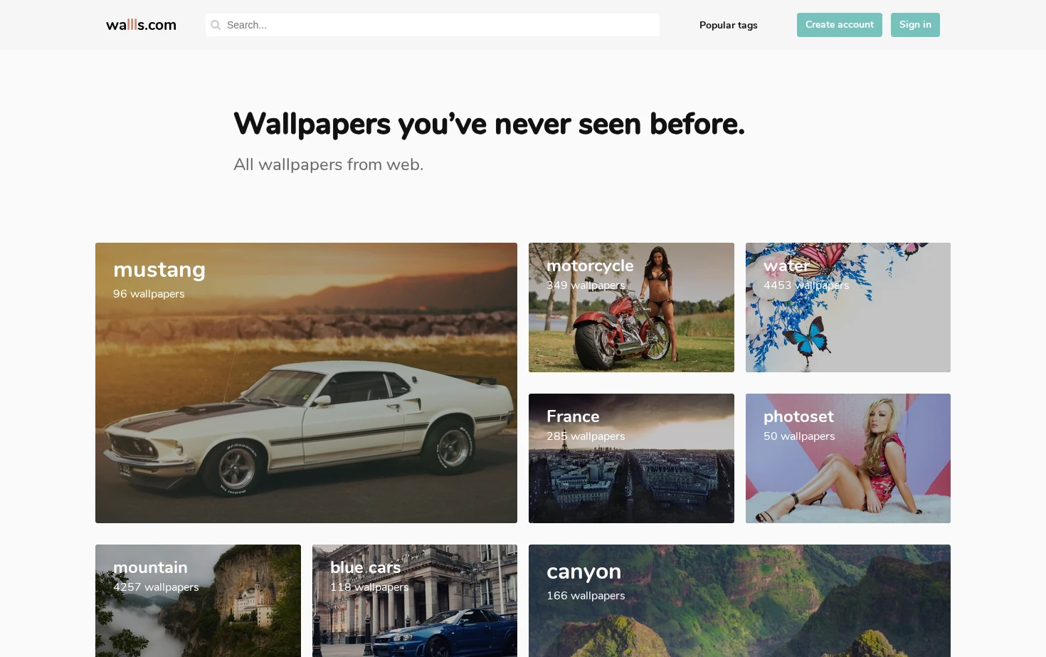 Wallls.com 页面快照